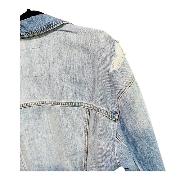 Hollister Distressed Denim Jacket – Size Large - Picture 5 of 6